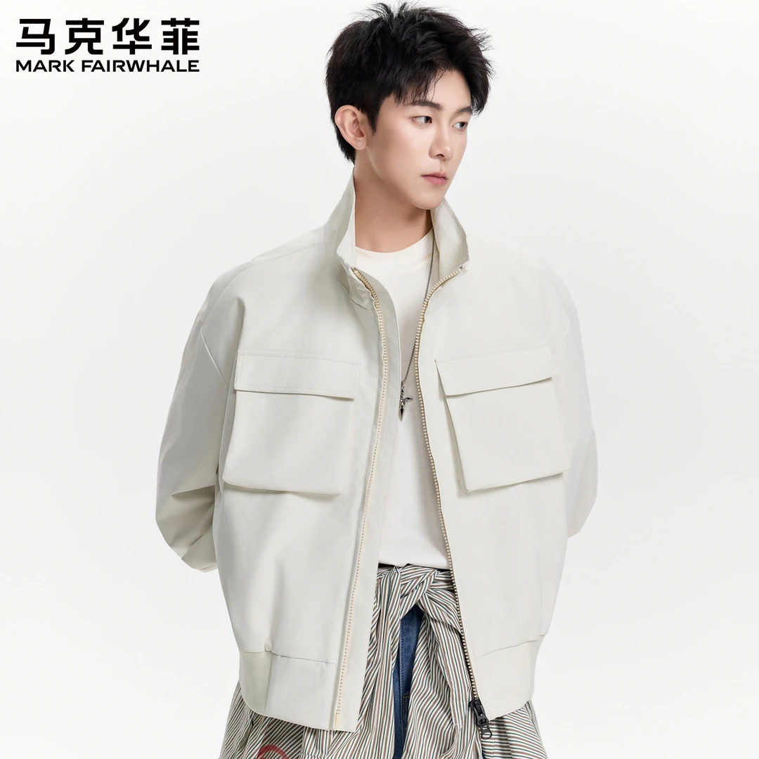 马克华菲美式潮牌工装大口袋外套男秋季新款痞帅宽松短款夹克外套