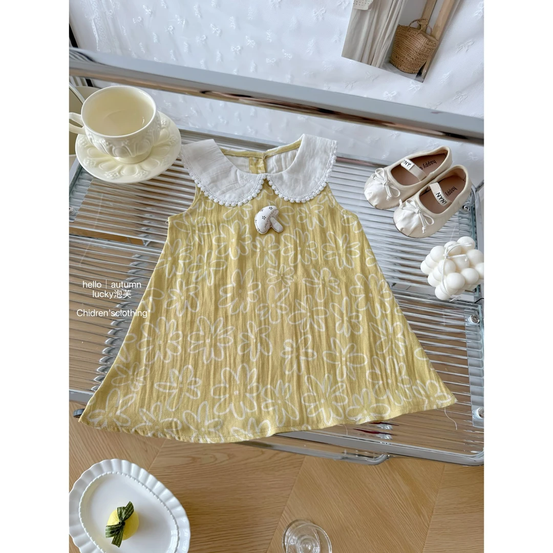 【lucky泡芙】夏日限定！女童娃娃裙夏季洋气女宝宝花朵连衣裙子