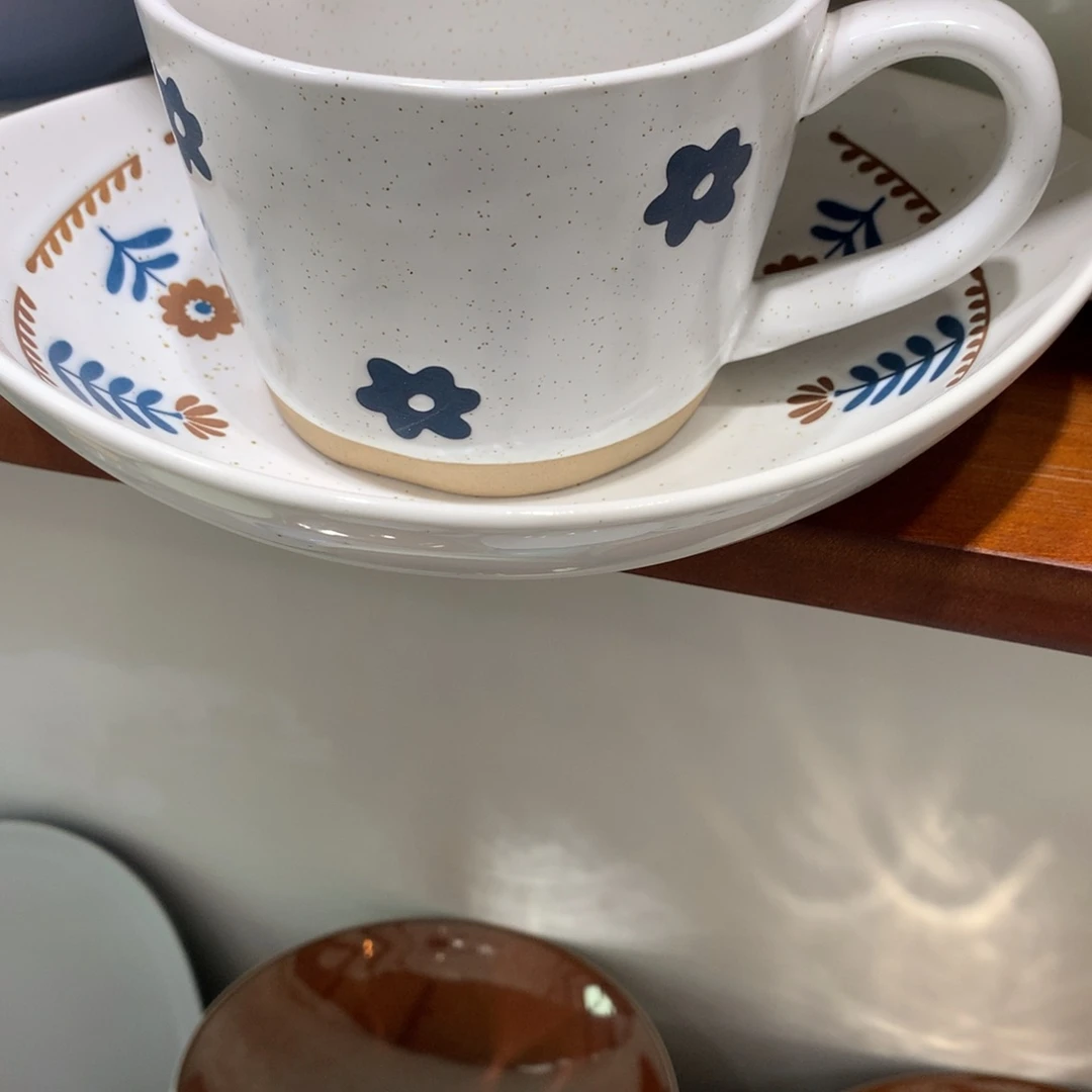 陶景德镇粗陶复古盘碗微瑕