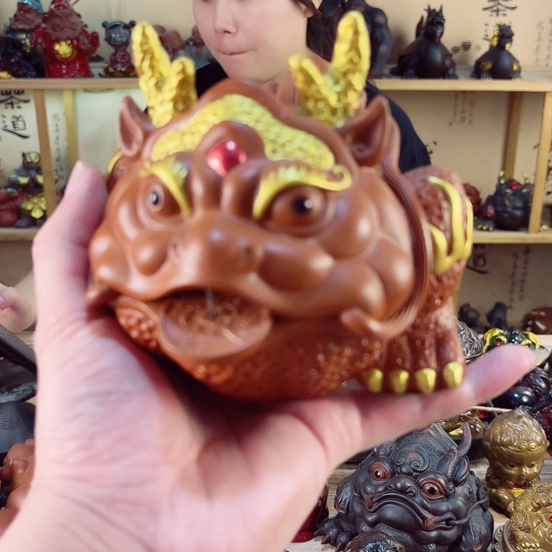 茶宠紫砂紫陶树脂茶宠摆件