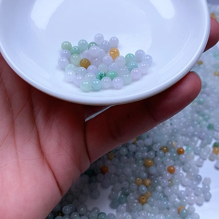 翡翠散珠翡翠翡翠卡4.8。110颗30元