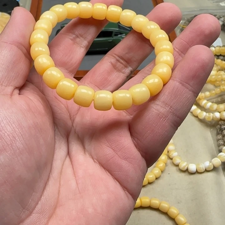 白玉菩提吊坠黄色6151