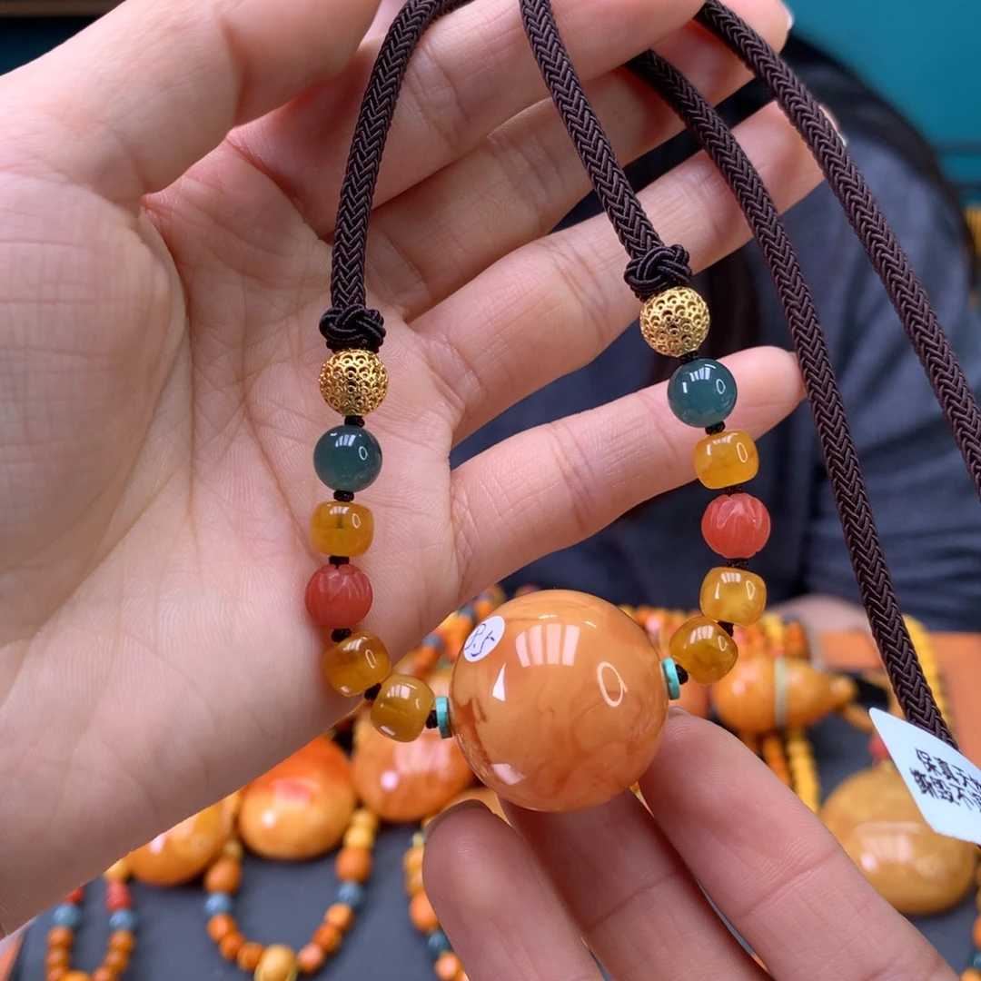 蜜蜡未镶嵌颈饰天然