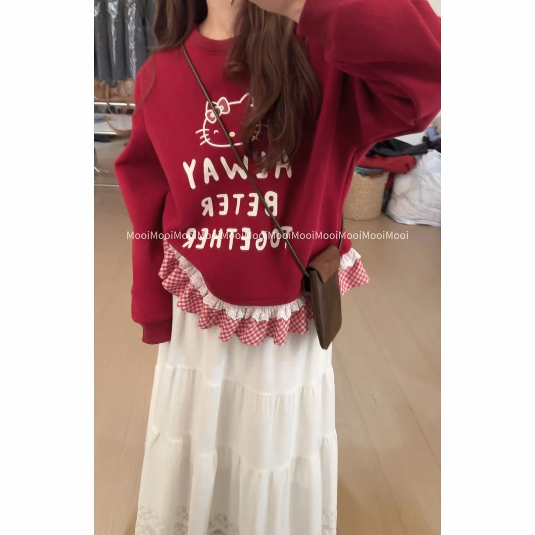 【mooi】'少女凯蒂'秋冬新款韩版ins风小众设计感卫衣