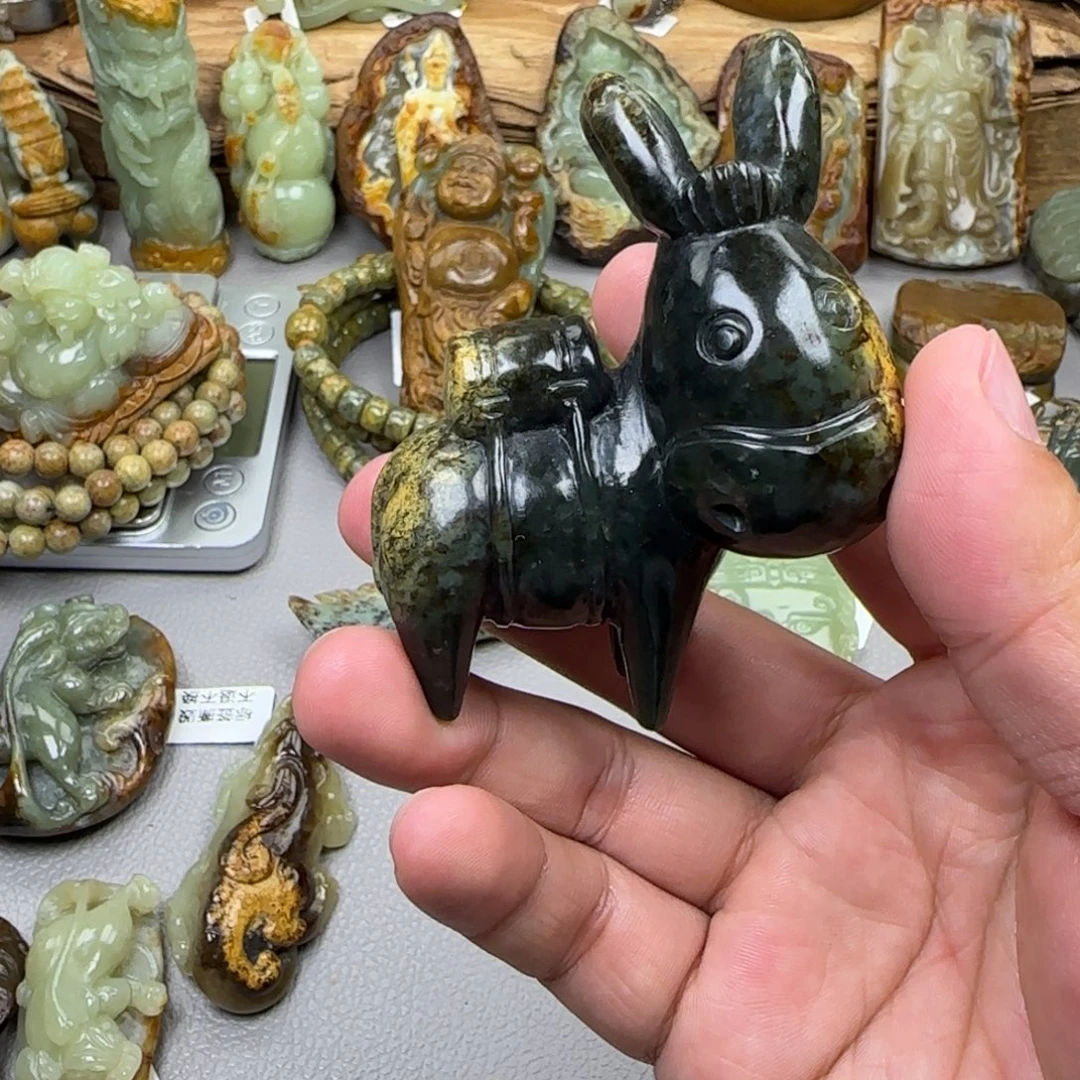 静***河岫岩河磨玉（透闪石质玉）未镶嵌珠宝奇石