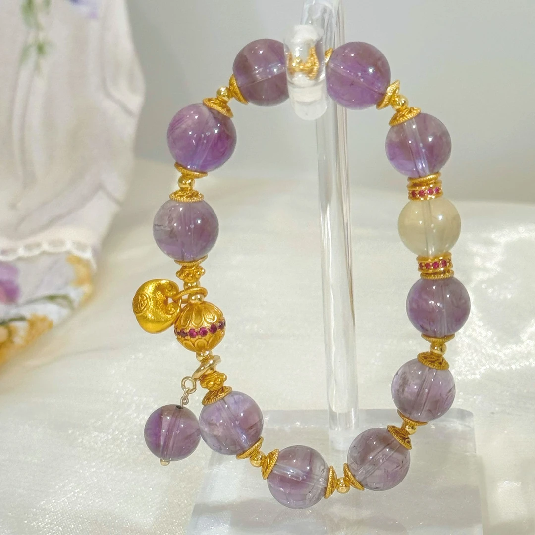 【智富大女主】天然紫水晶+黄水晶 有米有事业大女主 多样性发一