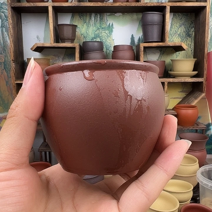 紫砂茶杯拙器甄选，纯原本矿。