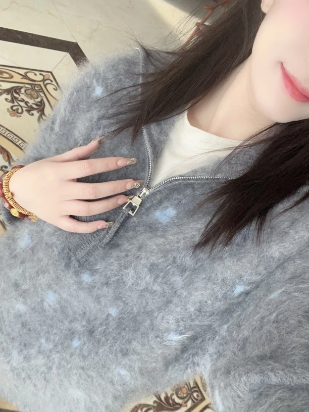 【星辰】100%纯羊绒拉绒宽松慵懒风轻奢时尚加厚外套