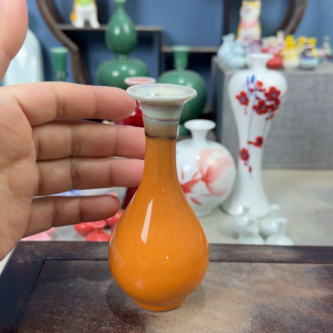 陶瓷手工小花器摆件