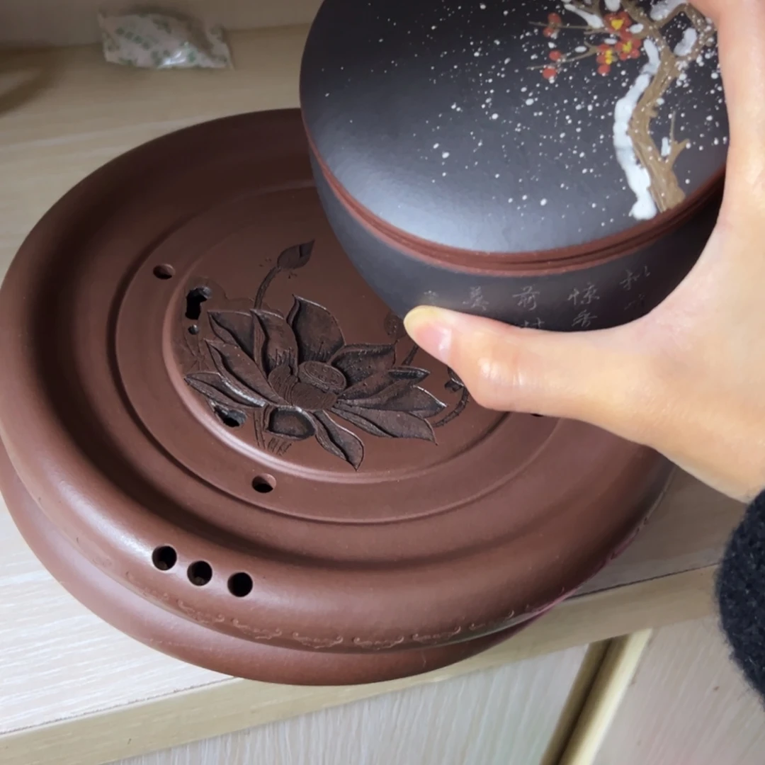 王***萁茶壶紫砂紫砂茶叶罐加壶承