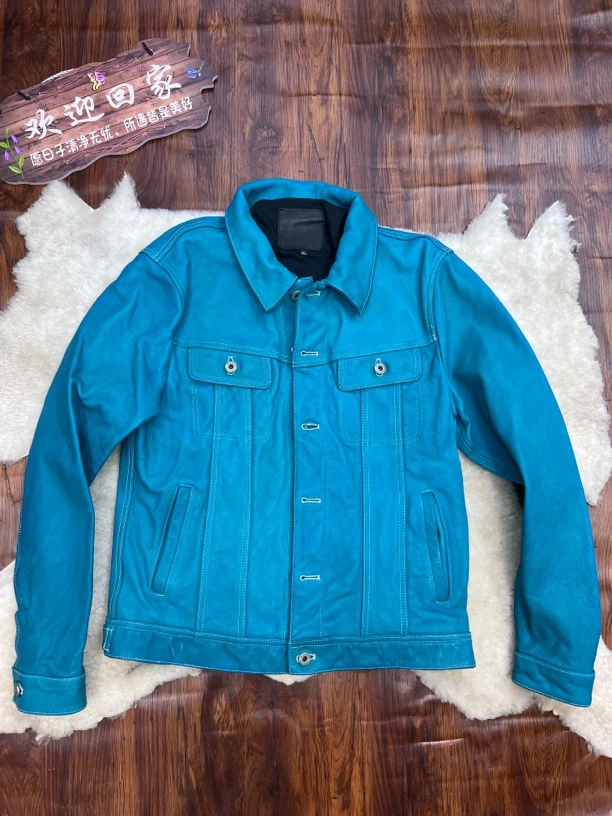 头层牛皮真皮男士507夹克