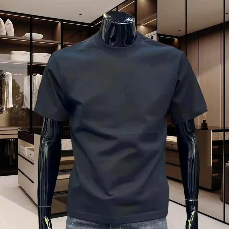 2025夏季美式休闲纯棉短袖T恤男生百搭ins潮款圆领打底衫半袖上衣