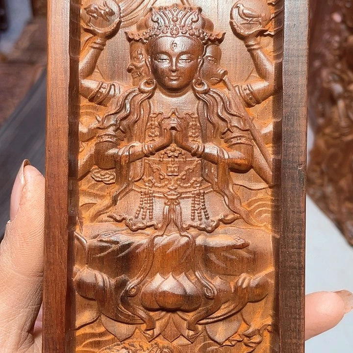 非洲紫檀（红花梨）丹**莲大号六面