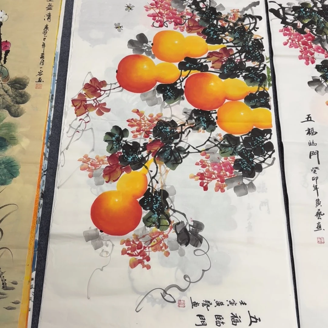 国画140×70手绘画画画
