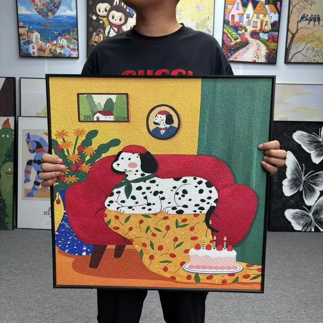 多巴胺可爱卡通风格卧室房客厅装饰画小众艺术风6060