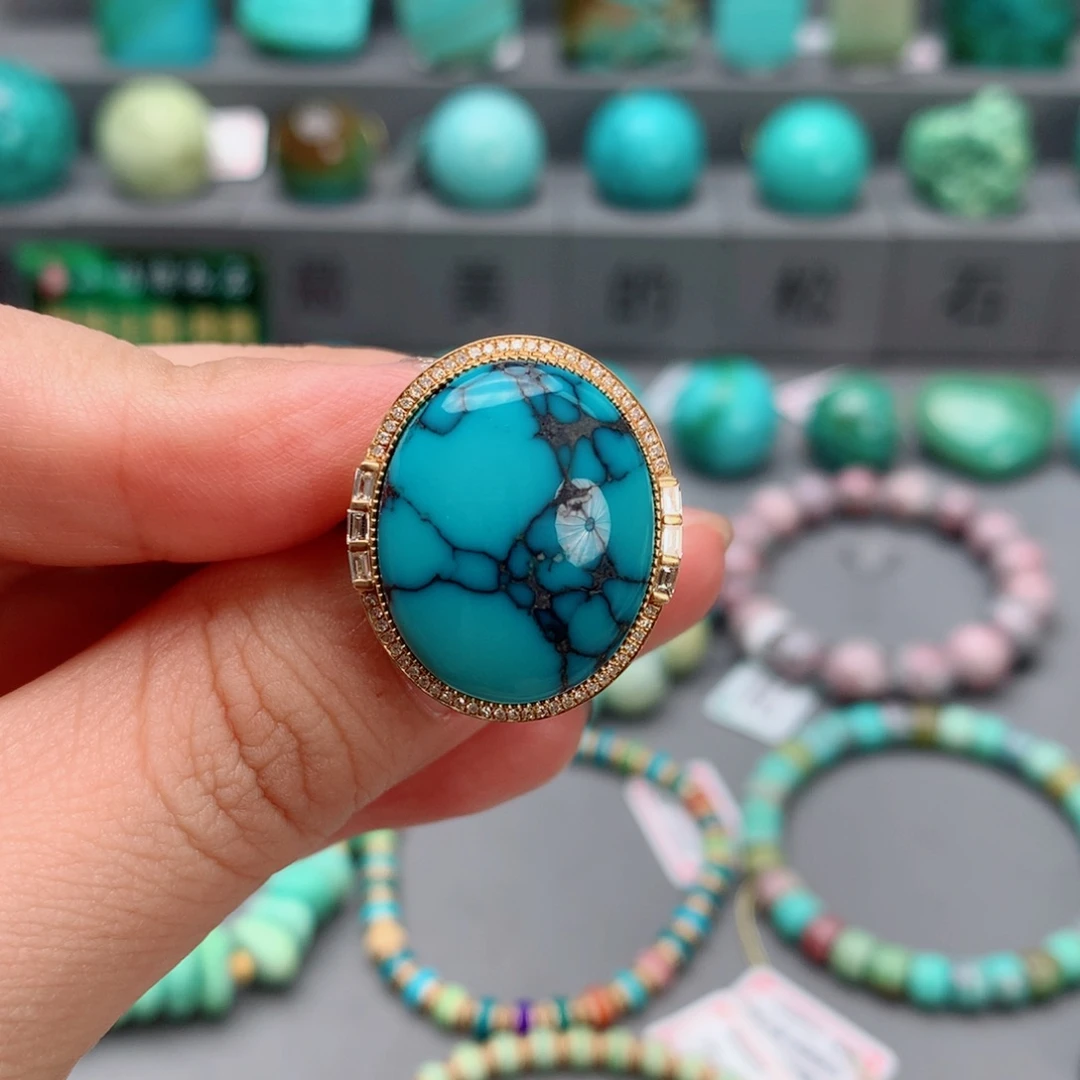 绿松石配饰18K金镶嵌