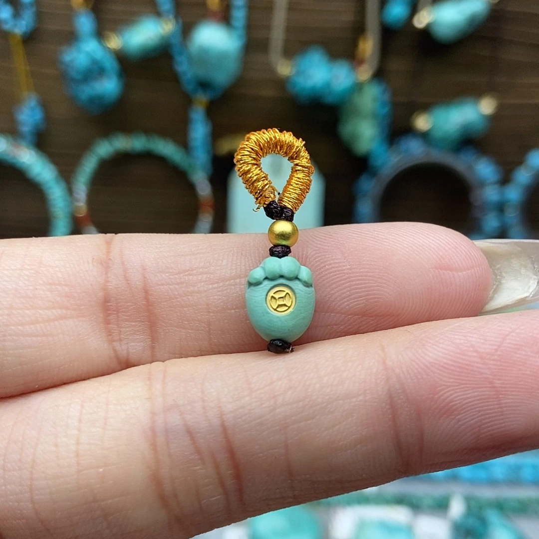 绿松石未镶嵌猫爪爪