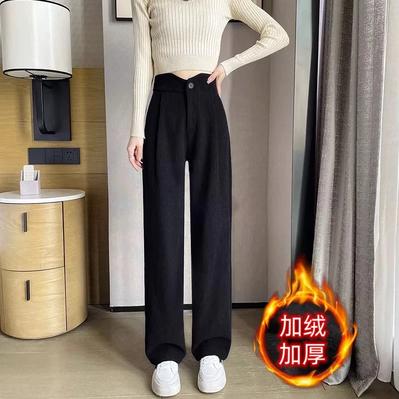 1906 【加绒加厚】时尚保暖百搭显瘦直筒休闲裤