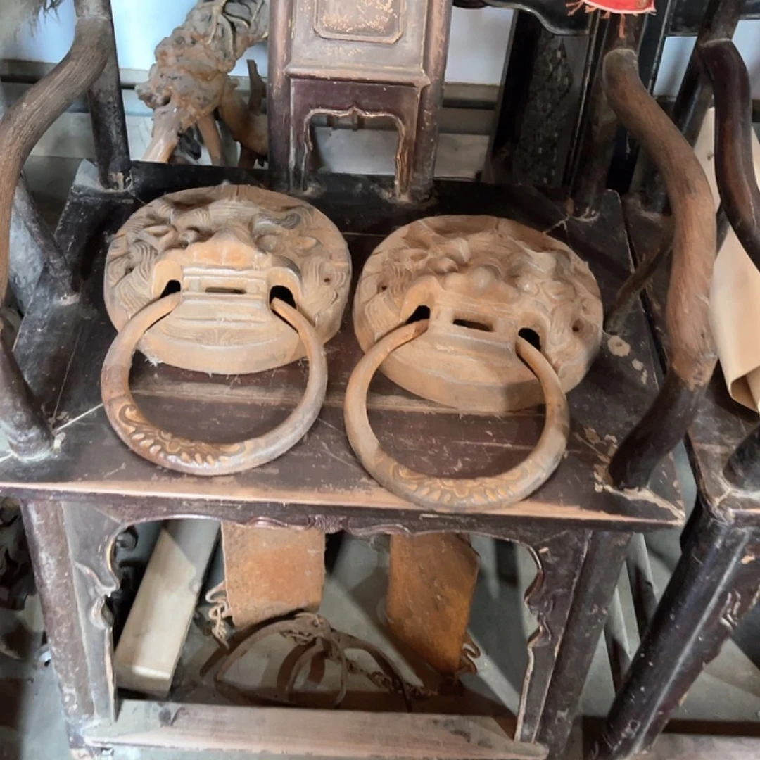 用***2木直径二十四的铁门环一对