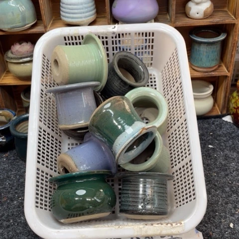 紫砂花盆瑕疵136口量4厘米左右