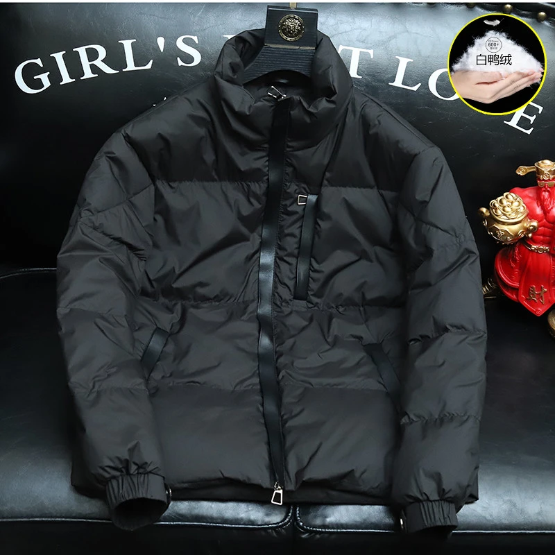 PAVENATNO/巴韦那奇冬季轻薄羽绒服男士立领短款外套帅气百搭上衣