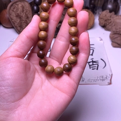 檀香木手串/手链檀香黑肉1.0/19横纹满纹沉