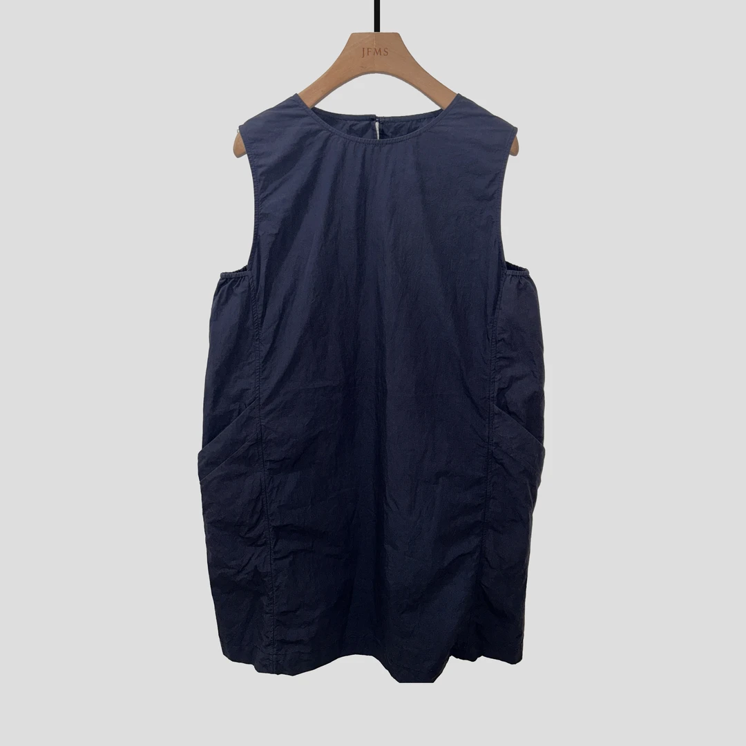 无袖连衣裙女夏季女装洋气减龄中长裙Q052