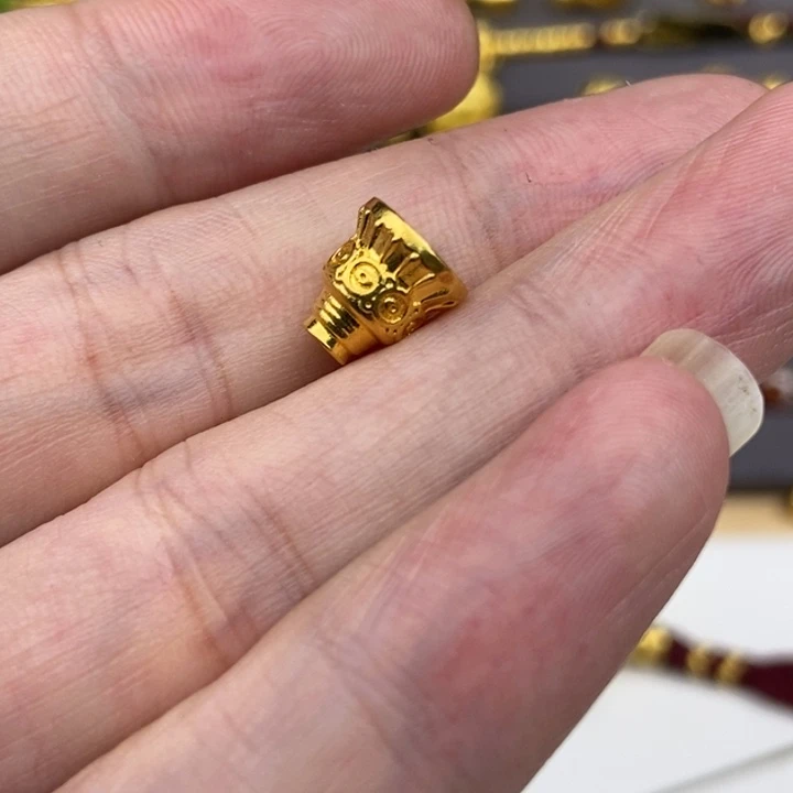 鹦****玻璃足银法眼佛塔8mm