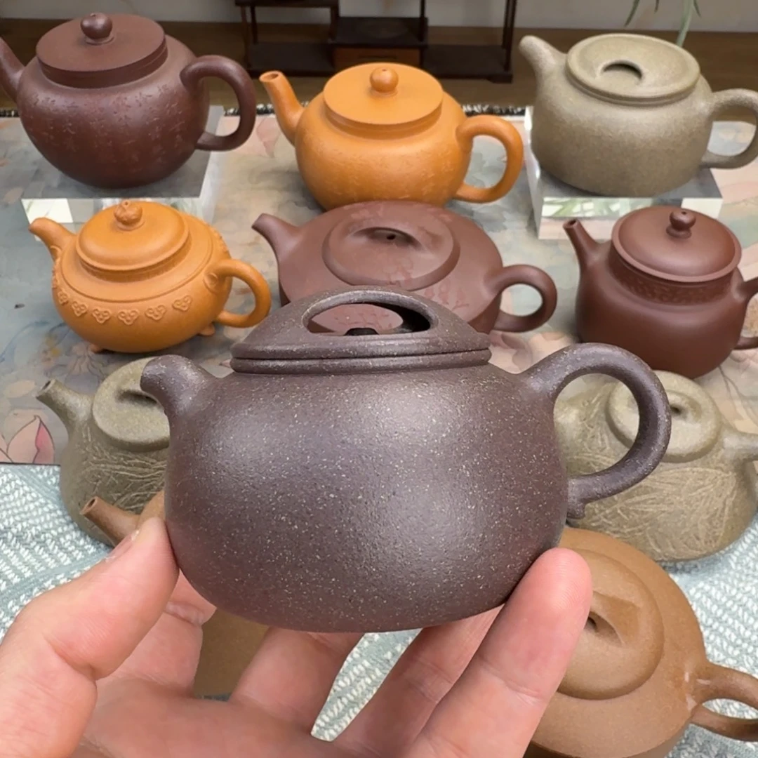 茶壶紫砂玉牛 全砂 紫泥 165cc