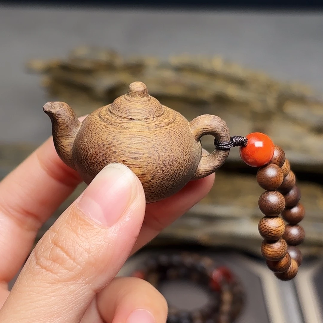 吊坠沉香越南芽庄黄棋楠把把壶➕白棋楠0.6