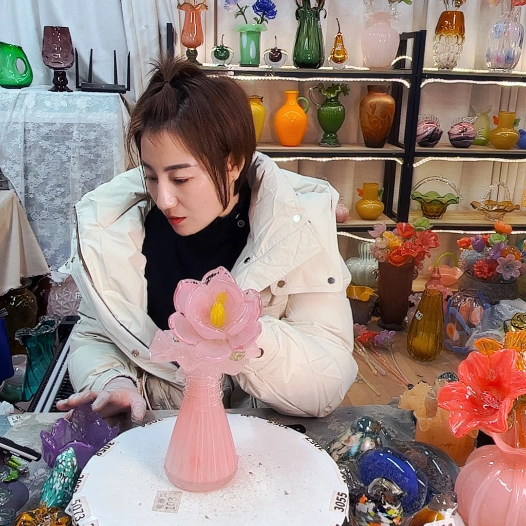 1花1瓶福利家悦琉璃工艺品