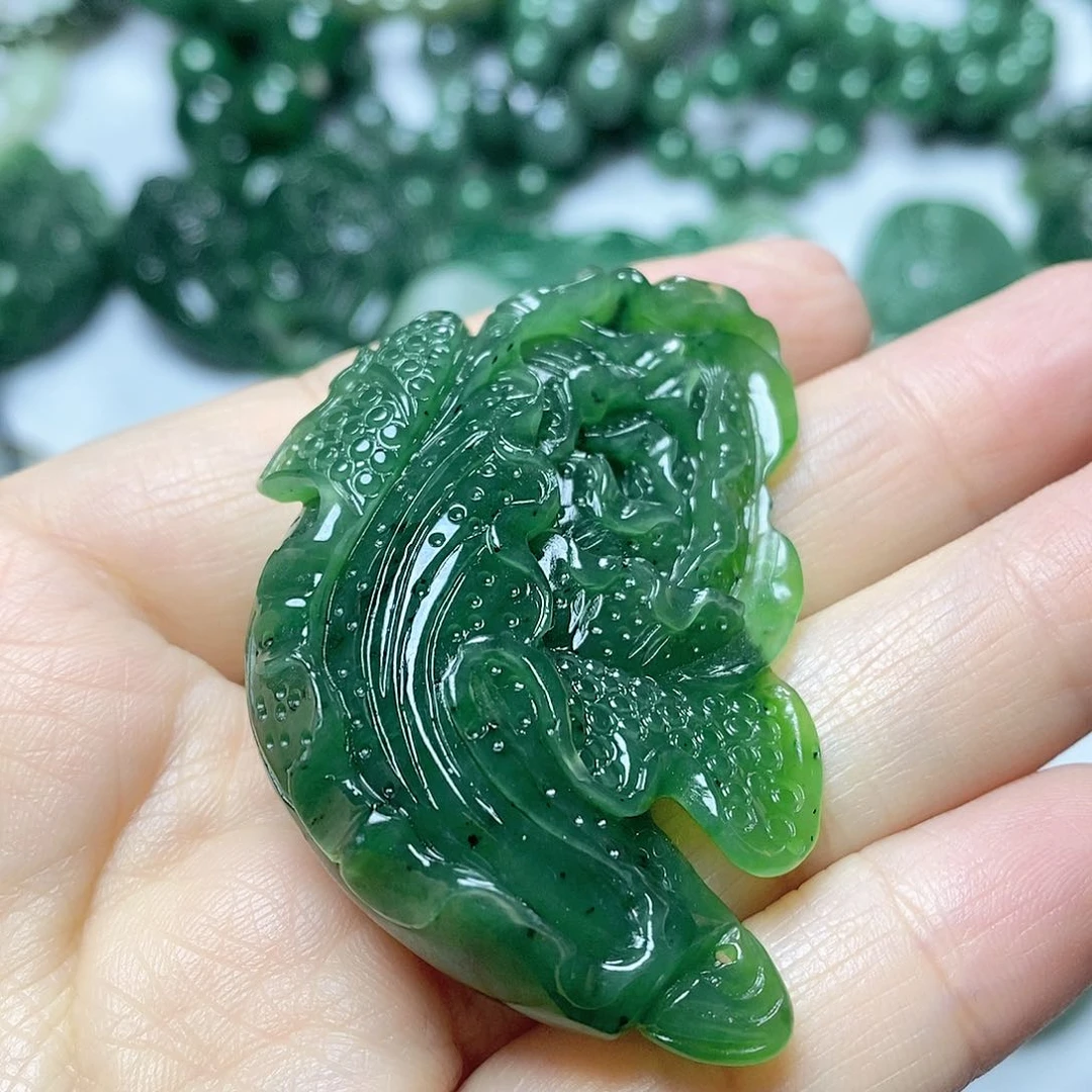 吊坠(不含链)未镶嵌和田玉（碧玉）