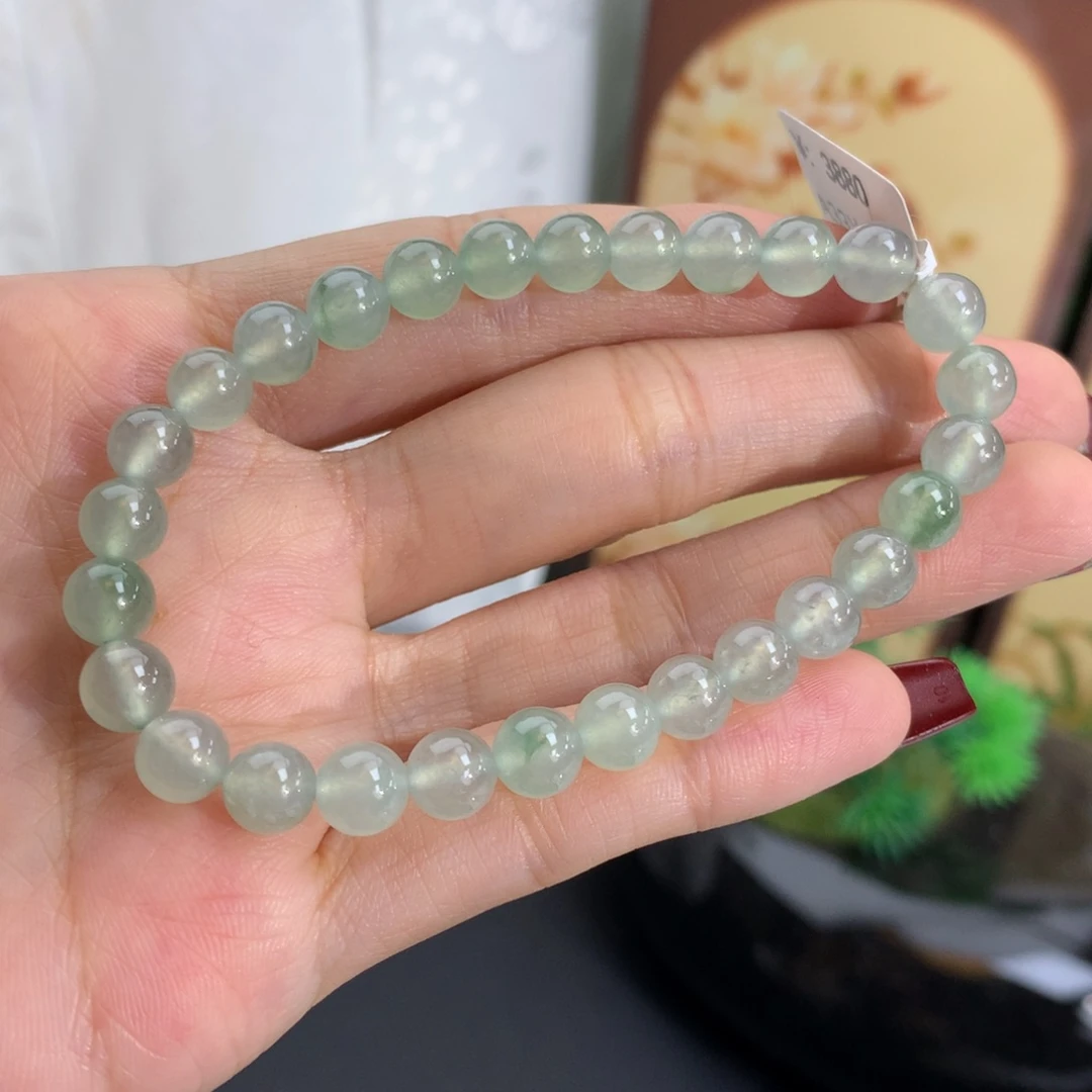 翡翠未镶嵌手串卡6.5冰种晴手串