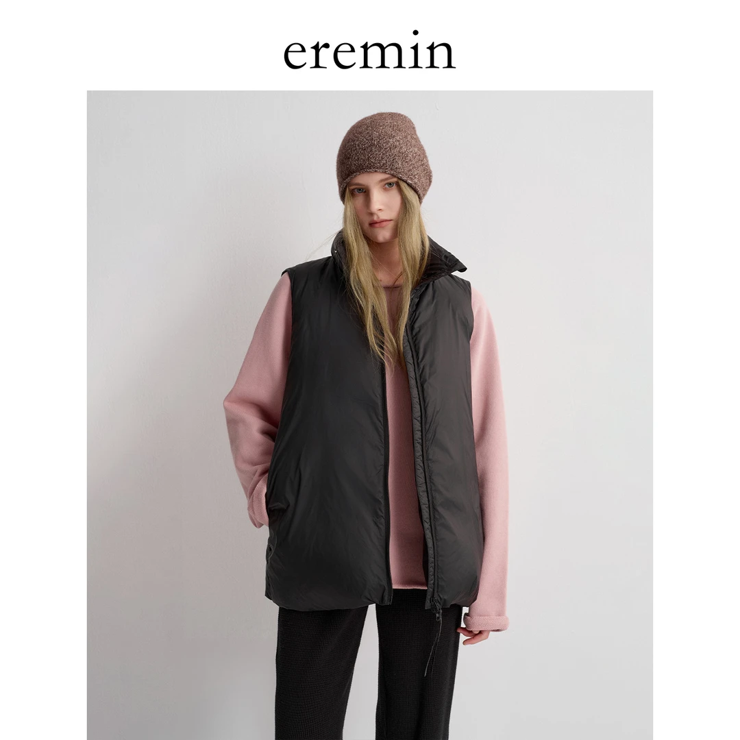 DE Mincollection立领马甲/高密织纯色轻盈保暖羽绒叠穿马甲55868