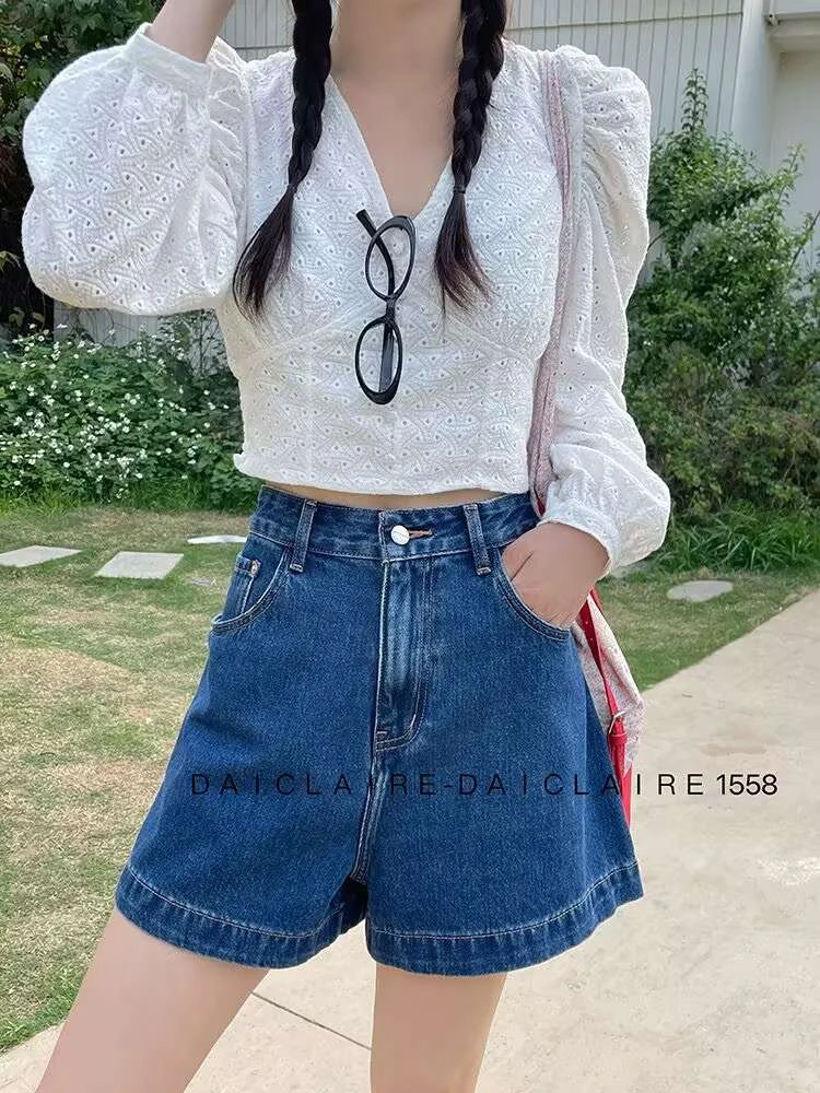 代嘉儿1558蓝牛仔短裤