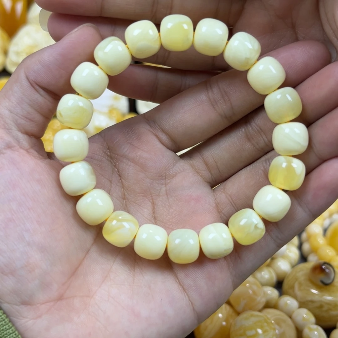 琥珀未镶嵌手串同料老邢手串11mm