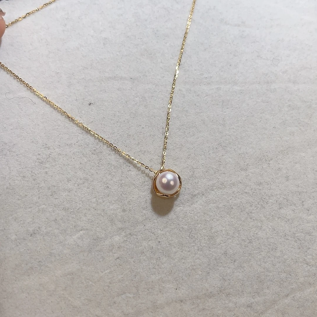 淡水珍珠颈饰银S925镶嵌