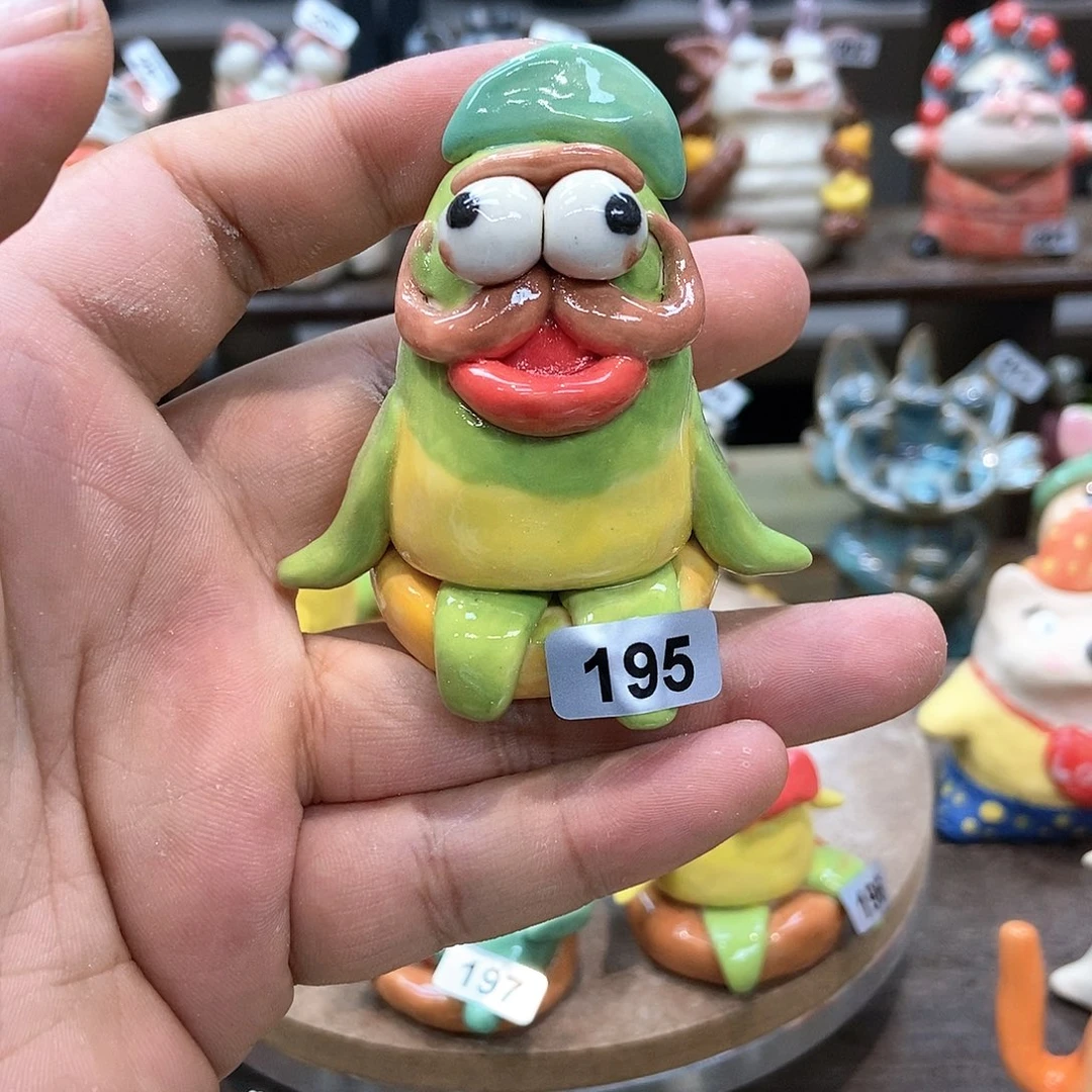 摆件直播间手工抽象工艺陶瓷摆件195
