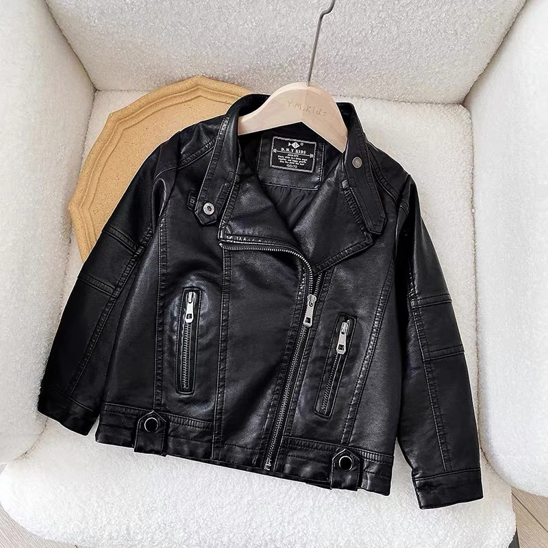 961男女童pu皮衣外套春秋款