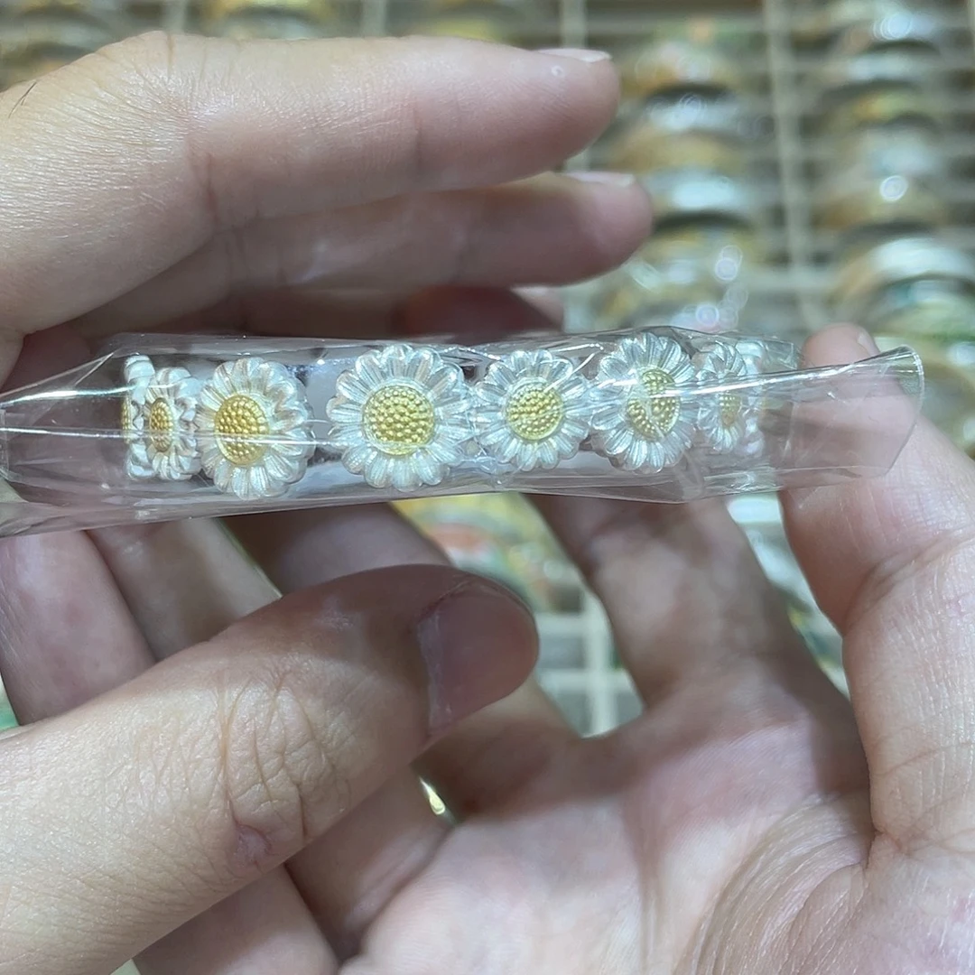 珐琅足银向日葵手镯约35.6g