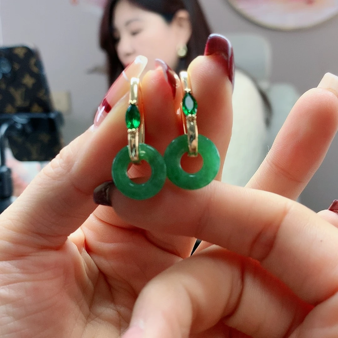 【闪购商品】翡翠耳饰未镶嵌，