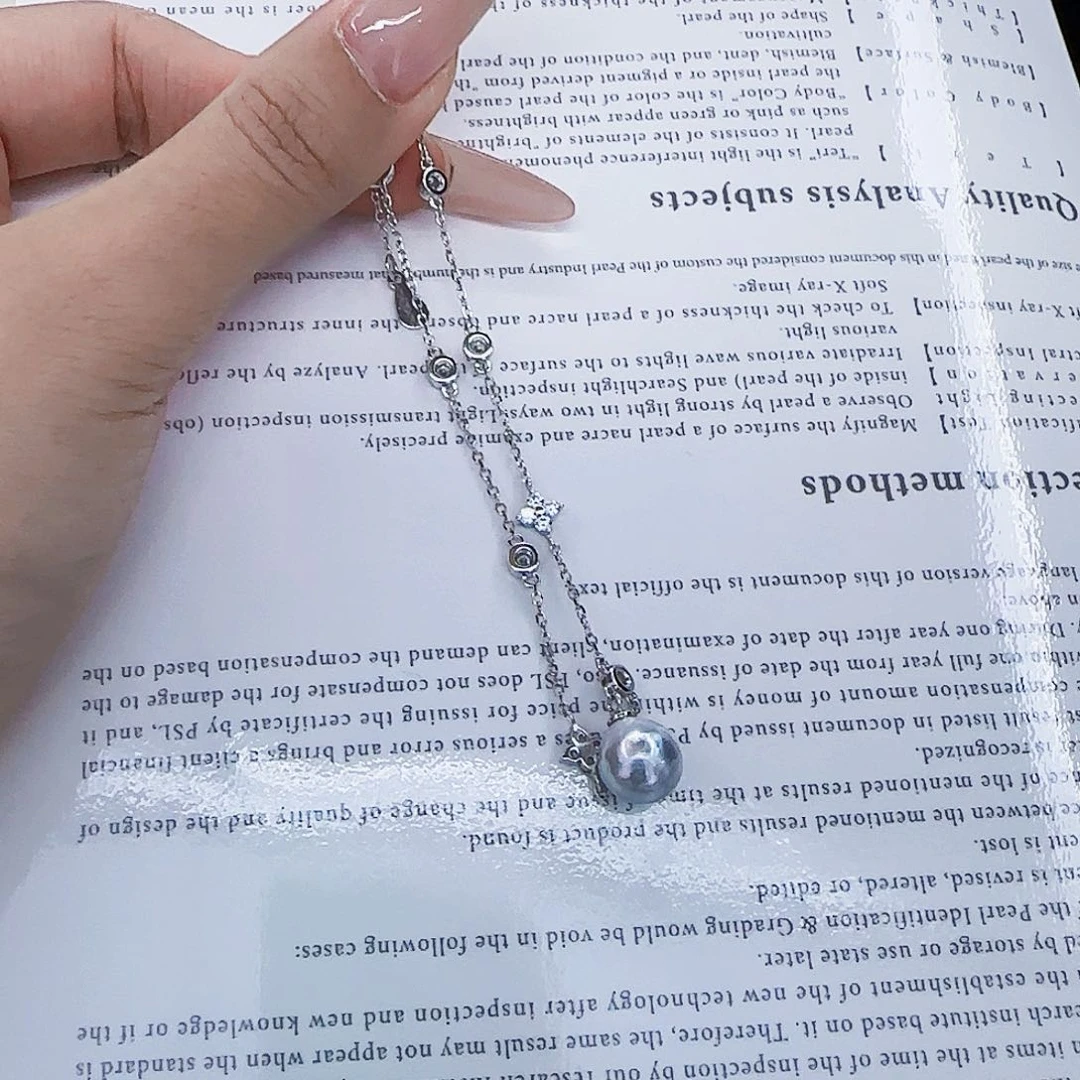 海水珍珠银S925镶嵌手绳