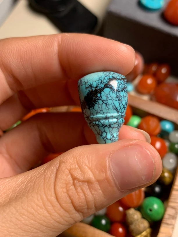 松石乌兰花三通配饰