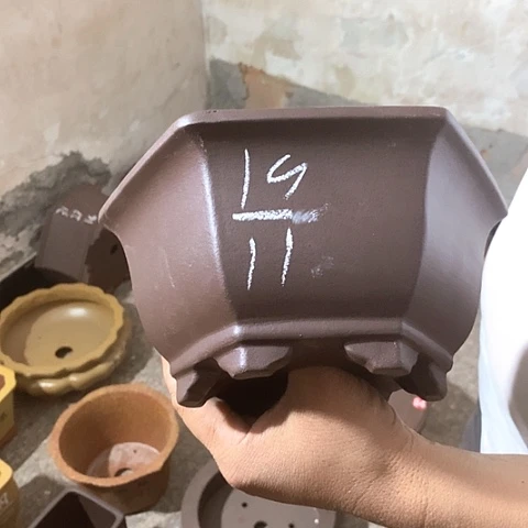 紫砂花盆手工制作