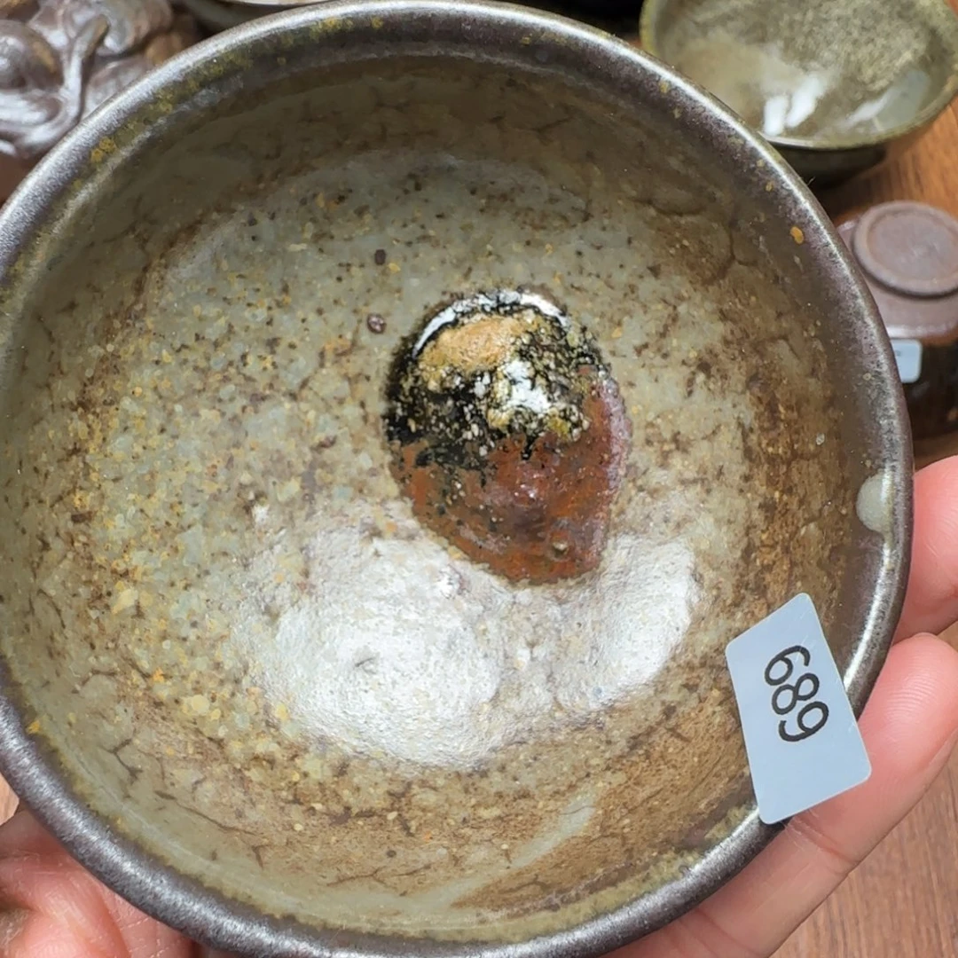 柴烧建盏茶盏茶杯689