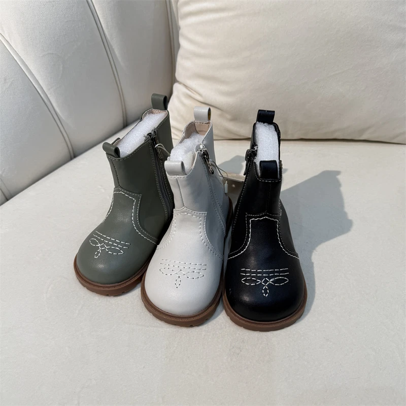 210儿童时尚休闲加绒马丁靴-244P53