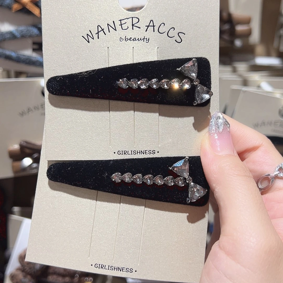 皮质铁合金蝴蝶结钻掰掰夹一对