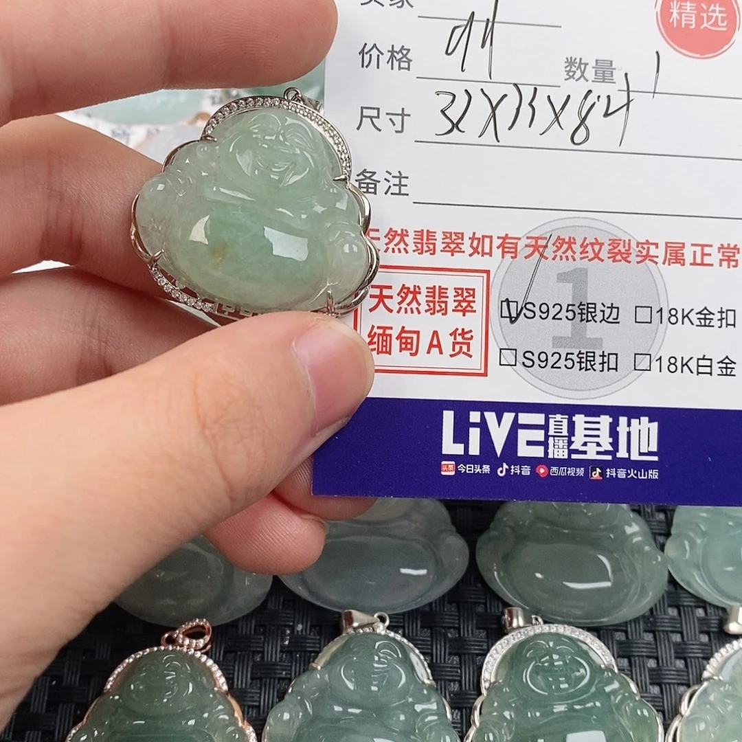 翡翠银S925镶嵌颈饰