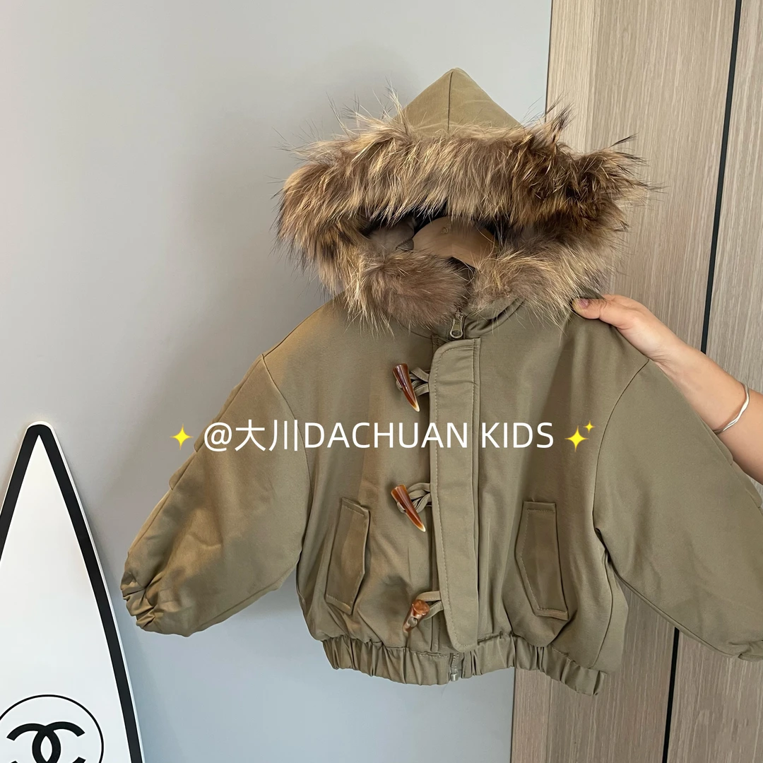 韩版潮酷大毛领外套2025冬新款加绒保暖毛毛上衣外套时髦棉服棉袄