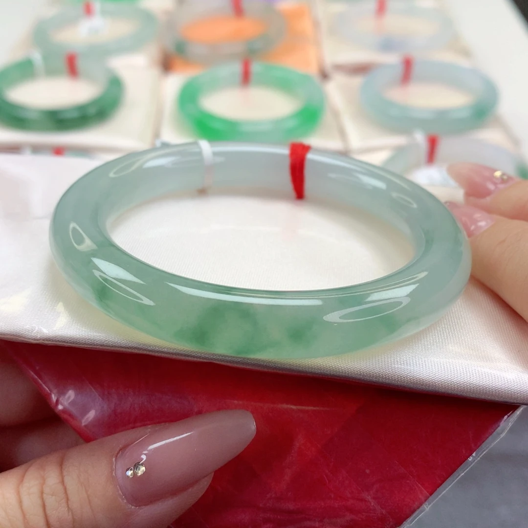 未镶嵌手镯翡翠9903客路青山外 冰润 完美